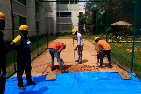 Ramp work and Cricket pitch renovation 🚩 Whitefield, Bengaluru